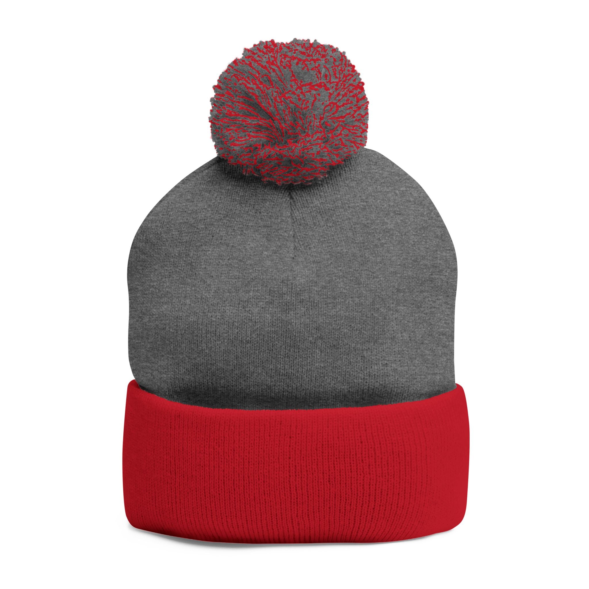 CHRIST OVER CULTURE EMBROIDERED POM-POM BEANIE