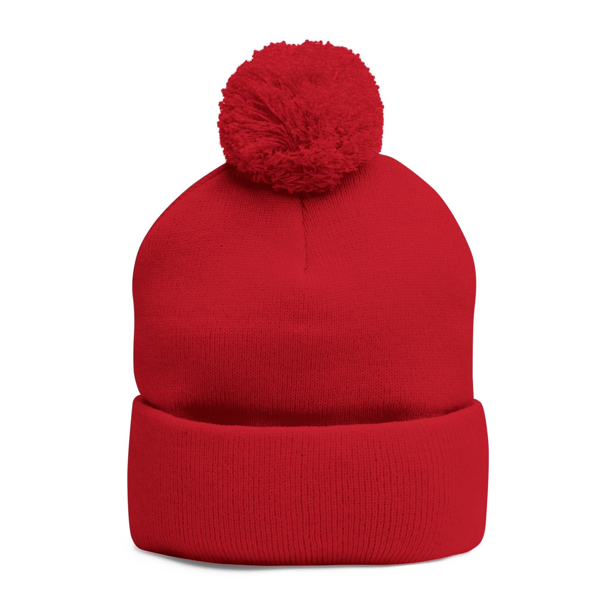 CHRIST OVER CULTURE EMBROIDERED POM-POM BEANIE