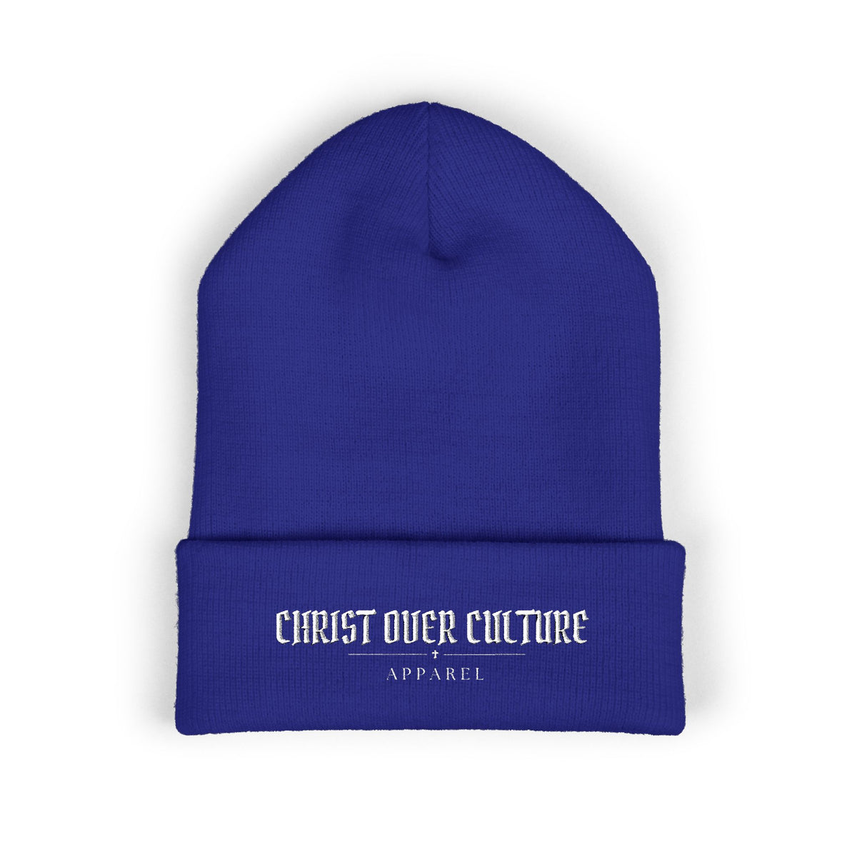 CHRIST OVER CULTURE EMBROIDERED BEANIE