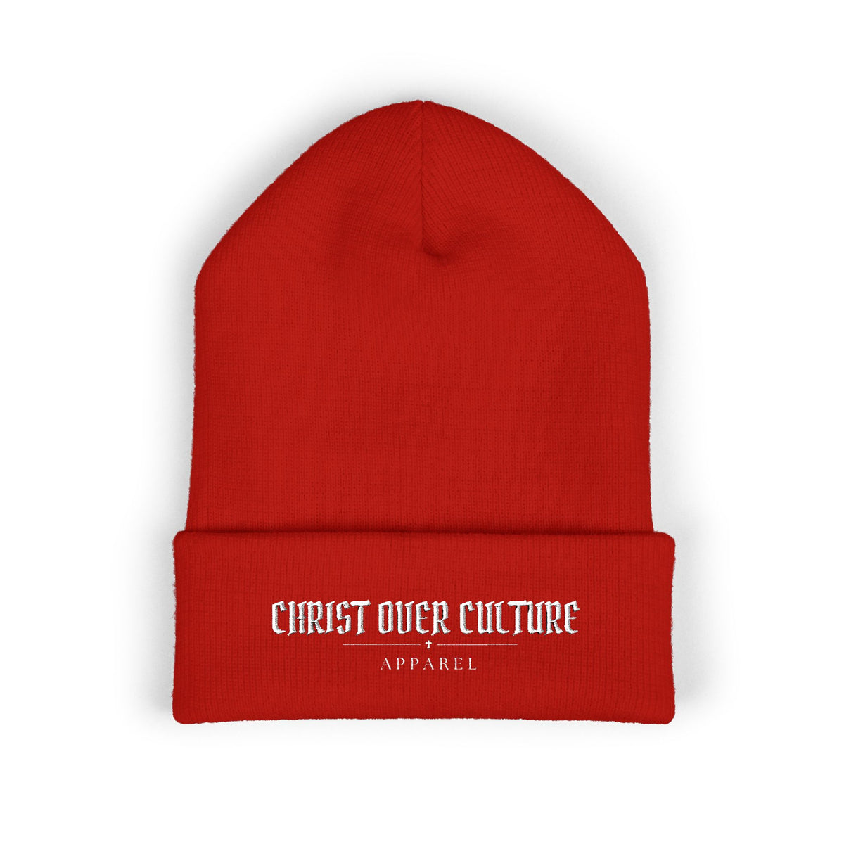 CHRIST OVER CULTURE EMBROIDERED BEANIE