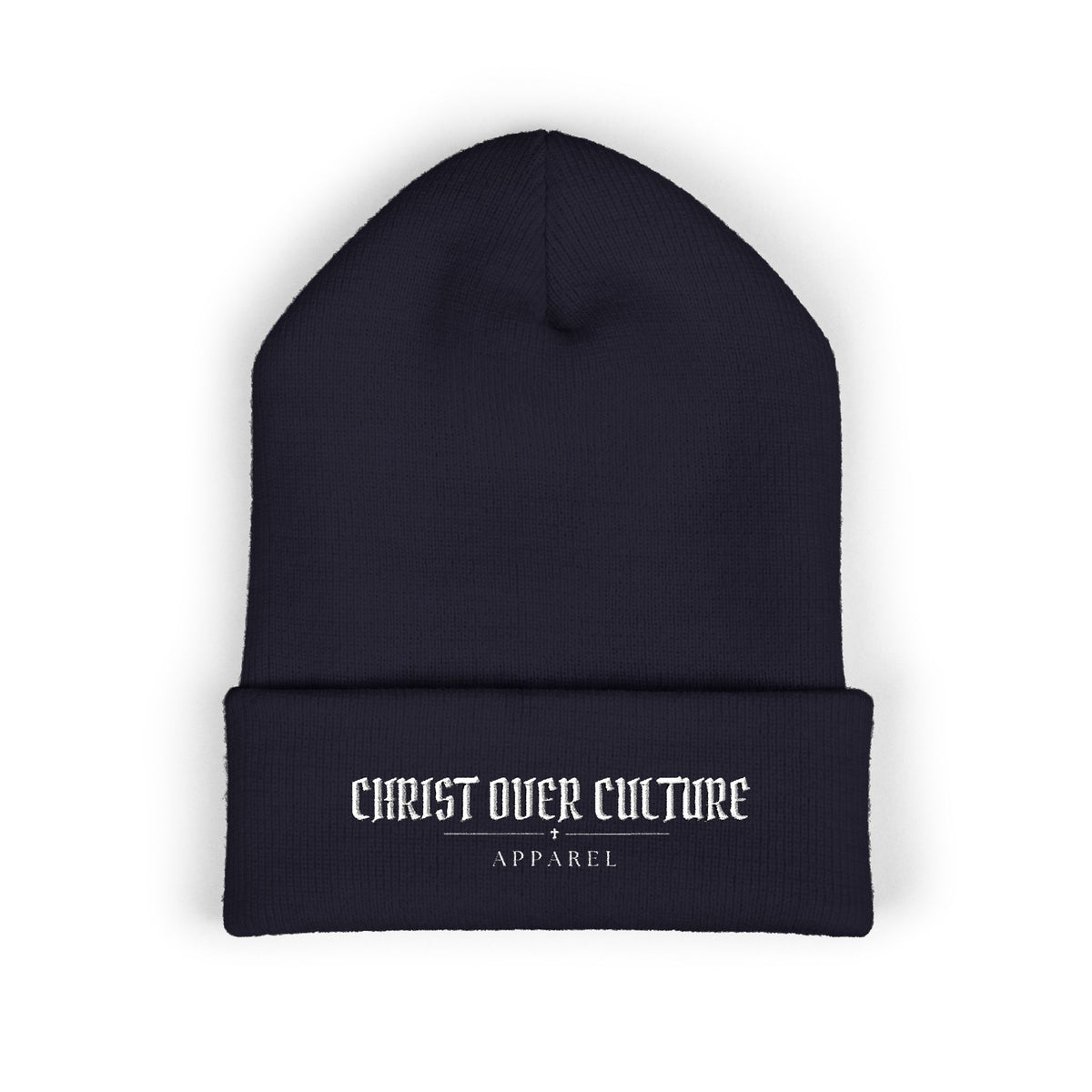 CHRIST OVER CULTURE EMBROIDERED BEANIE