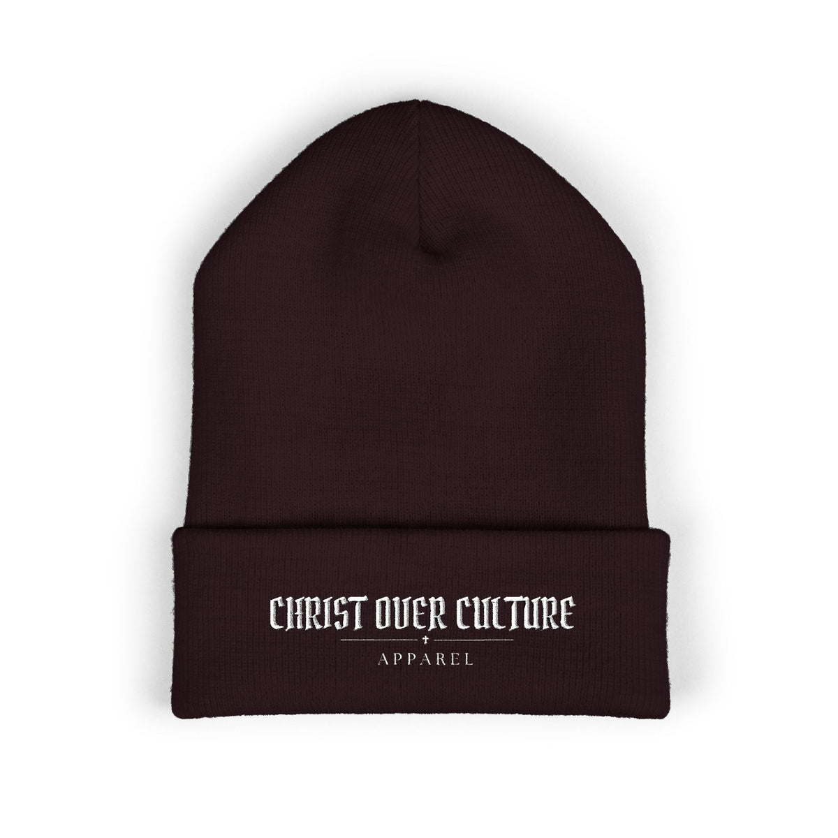 CHRIST OVER CULTURE EMBROIDERED BEANIE