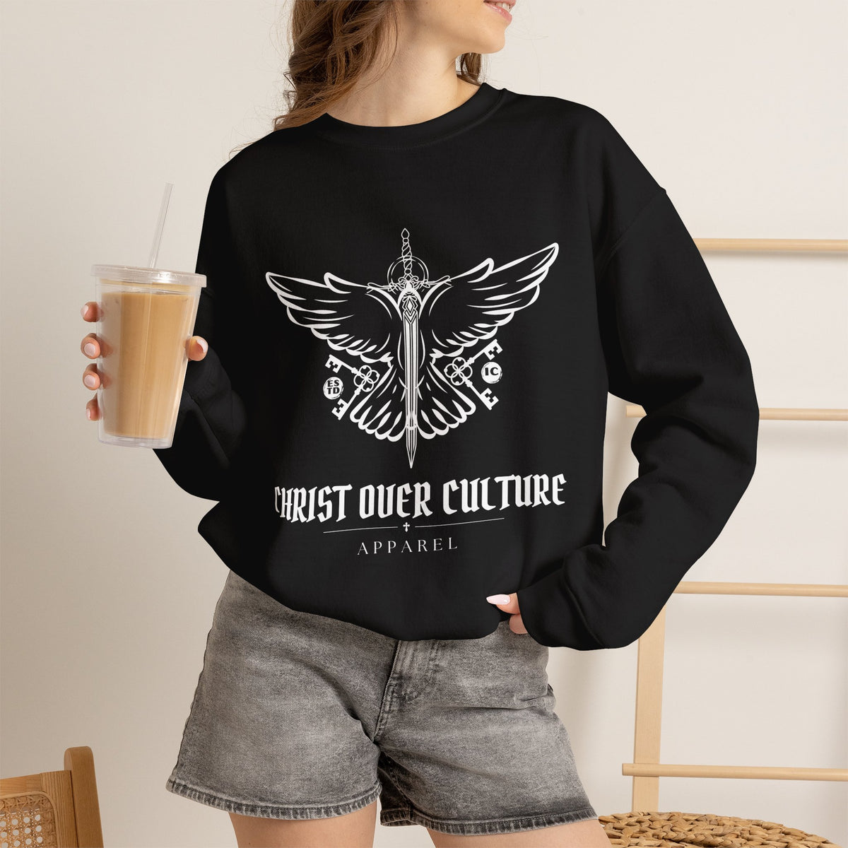 CHRIST OVER CULTURE WOMEN'S SWEATSHIRT