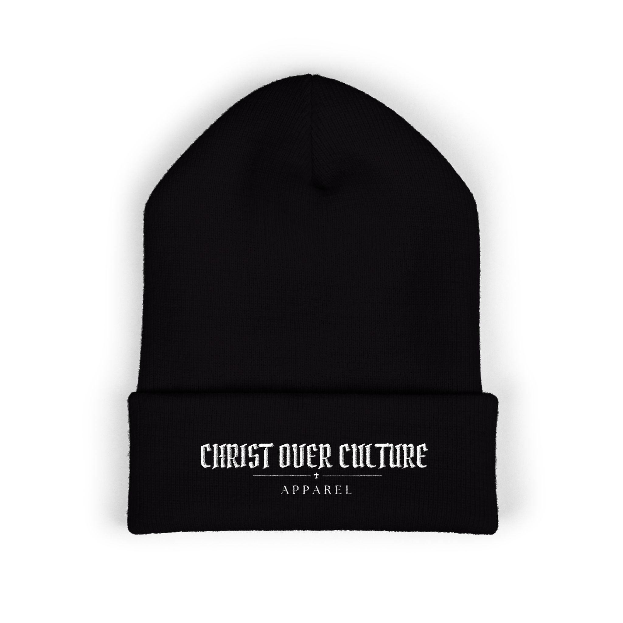 EMBROIDERED "CHRIST OVER CULTURE" BEANIE