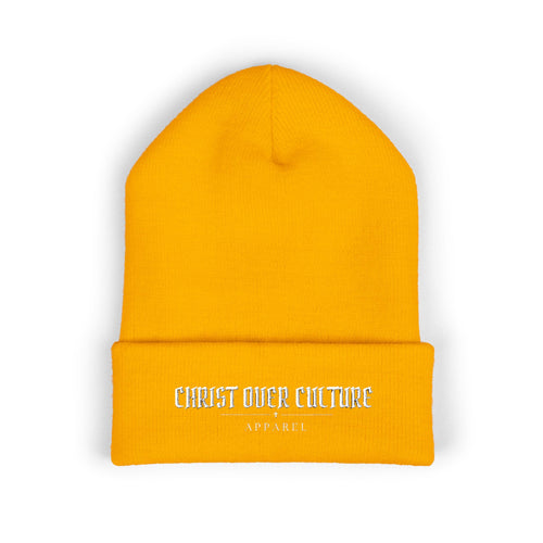 CHRIST OVER CULTURE EMBROIDERED BEANIE